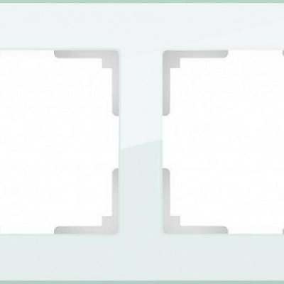 Werkel W0021105 Рамка на 2 поста (белый матовый, стекло) Серия Favorit